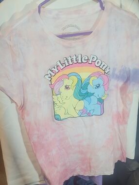 Hasbro My Little Pony Tie-Dye Pastel Pink & Purple Short Sleeve Tee